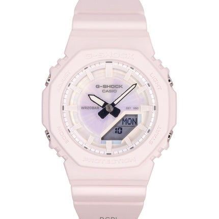 Casio G-Shock analoginen digitaalinen hartsiranneke polarisoidulla vaaleanpunaisella kellotaululla kvartsi GMA-P2100PC-4A 200M naisten kello