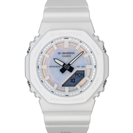 Casio G-Shock analoginen digitaalinen hartsiranneke polarisoidulla valkoisella kellotaululla kvartsi GMA-P2100PC-7A 200M naisten kello