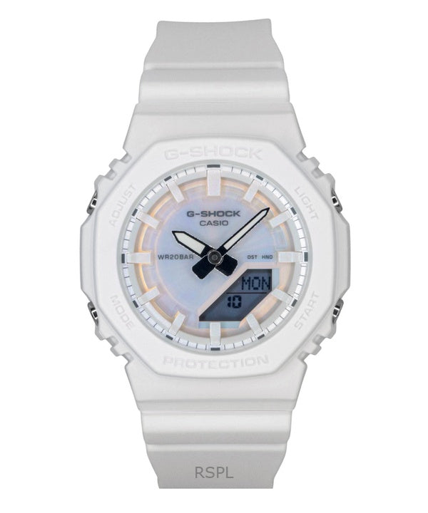Casio G-Shock analoginen digitaalinen hartsiranneke polarisoidulla valkoisella kellotaululla kvartsi GMA-P2100PC-7A 200M naisten kello