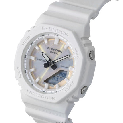 Casio G-Shock analoginen digitaalinen hartsiranneke polarisoidulla valkoisella kellotaululla kvartsi GMA-P2100PC-7A 200M naisten kello