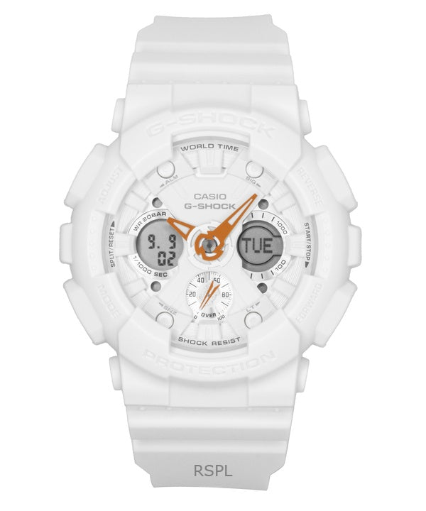 Casio G-Shock analoginen digitaalinen biopohjainen hartsi valkoinen kellotaulu kvartsi GMA-S120SA-7A1 200M naisten kello