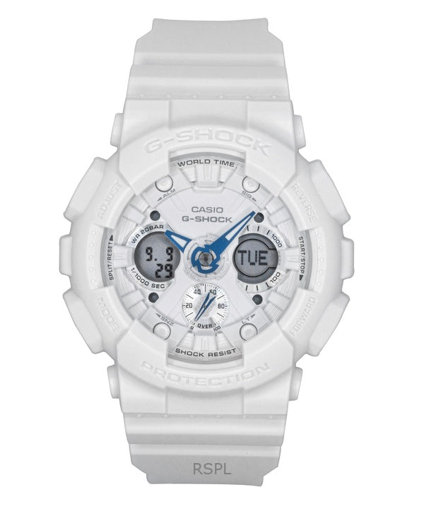 Casio G-Shock analoginen digitaalinen biopohjainen hartsi valkoinen kellotaulu kvartsi GMA-S120SA-7A2 200M naisten kello