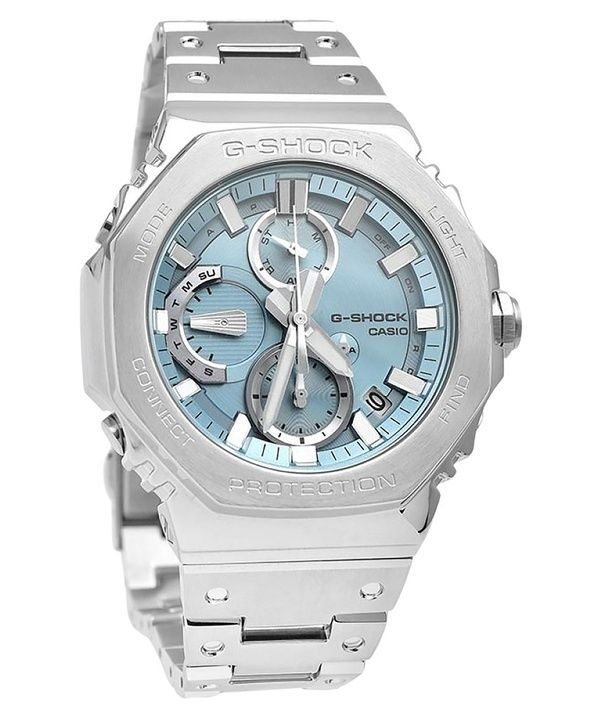 Casio G-Shock Full Metal Analog Chronograph Smartphone Link Ice Blue Kellotaulu Tough Solar GMC-B2100AD-2A 200M Miesten kello
