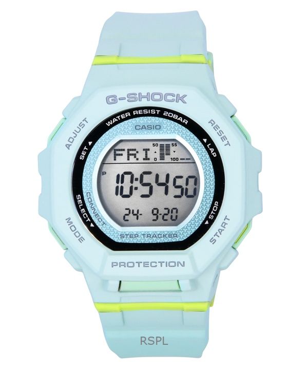 Casio G-Shock G-Squad digitaalinen älypuhelinlinkki vaaleanvihreä biopohjainen hartsikvartsi GMD-B300-3 200M naisten kello