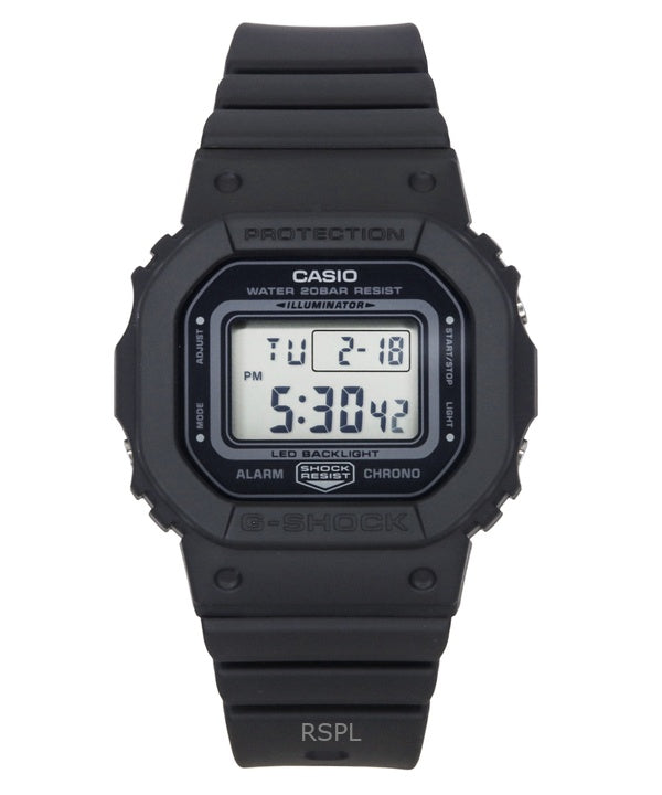 Casio G-Shock digitaalinen musta hartsihihna musta kellotaulu kvartsi GMD-S5600BA-1 200M naisten kello