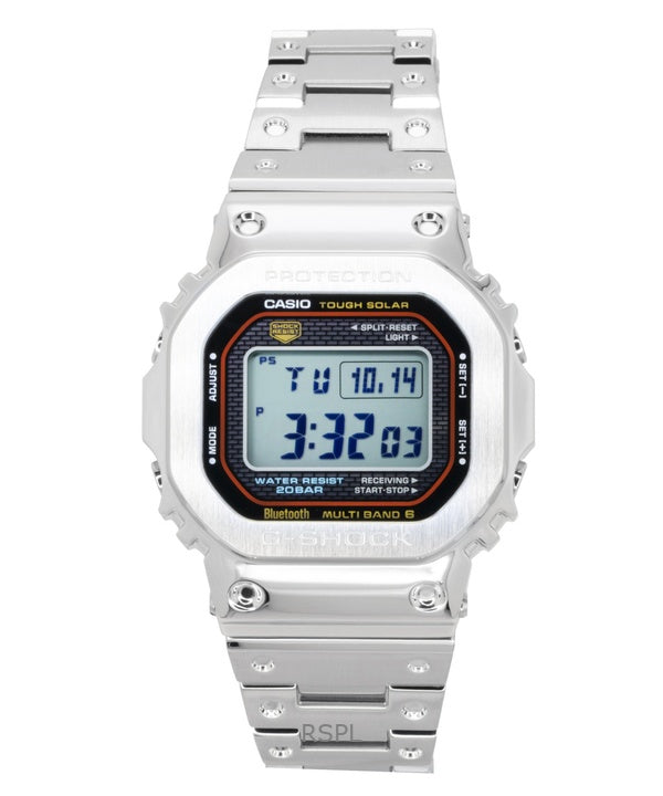 Casio G-Shock täysmetallinen digitaalinen älypuhelinlinkki ruostumattomasta teräksestä valmistetulla aurinkokennolla GMW-B5000D-1C 200M miesten kello