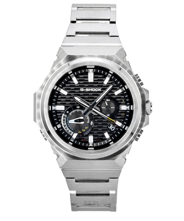 Casio G-Shock G-Steel -analoginen älypuhelinlinkki, ruostumattomasta teräksestä valmistettu musta kellotaulu, aurinkokenno GST-B1000D-1A 200M miesten kello
