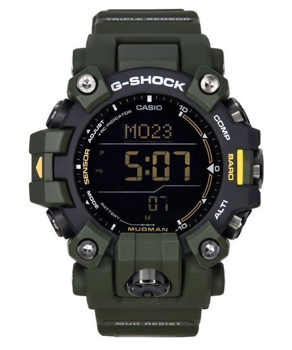 Casio G-Shock Mudman Master Of G-Land Digital Green Resin Range Solar GW-9500-3 200M miesten kello