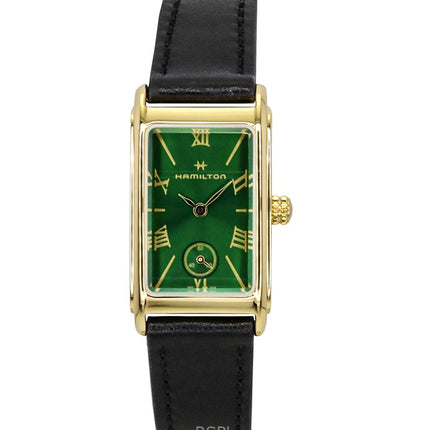 Hamilton American Classic Ardmore nahkaranneke vihreä soittaa kvartsi H11261760 unisex-kello