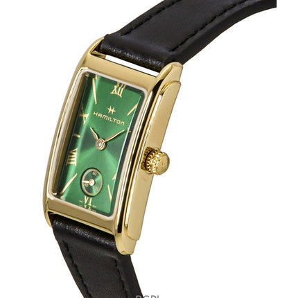 Hamilton American Classic Ardmore nahkaranneke vihreä soittaa kvartsi H11261760 unisex-kello