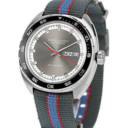 Hamilton American Classic Pan Europ kangashihna harmaa kellotaulu automaattinen H35415982 miesten kello