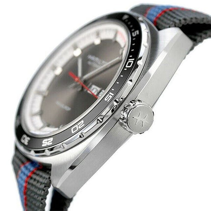 Hamilton American Classic Pan Europ kangashihna harmaa kellotaulu automaattinen H35415982 miesten kello