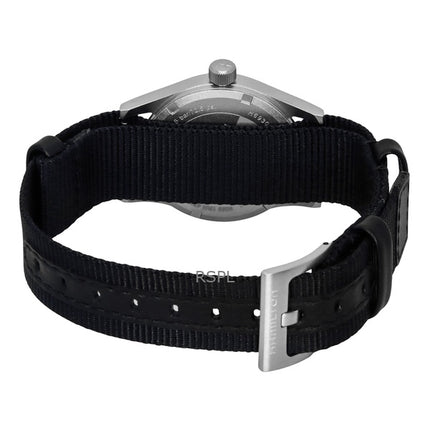 Hamilton Khaki Field tekstiilihihna musta kellotaulu kvartsi H69301430 unisex kello