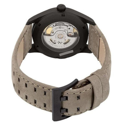 Hamilton Khaki Field Titanium Nahkahihna Harmaa Kellotaulu H70215880 100M Miesten kello