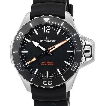 Hamilton Khaki Navy Frogman musta kellotaulu automaattinen sukeltaja H77825330 300M miesten kello