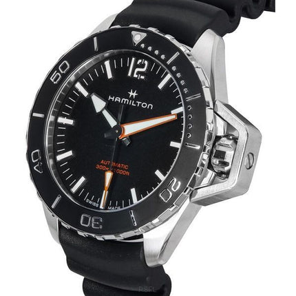 Hamilton Khaki Navy Frogman musta kellotaulu automaattinen sukeltaja H77825330 300M miesten kello