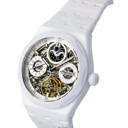 Ingersoll Broadway Ceramic White Skeleton Dial Automatic I15103 miesten kello