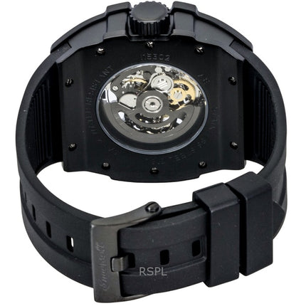 Ingersoll The Play -polyuretaanirannekkeen musta luurankokellotaulu automaattinen I15302 miesten kello