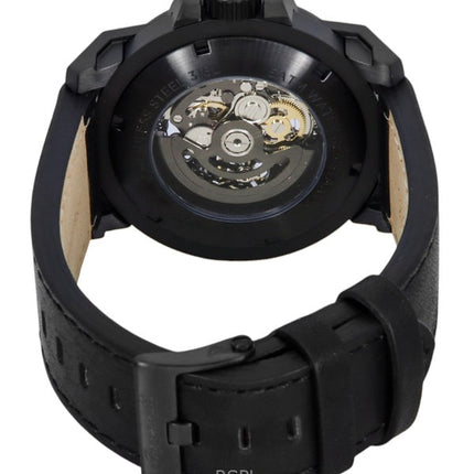 Ingersoll The Anvil -nahkahihnalla, mustalla luurankokellotaululla, automaattinen I16602 miesten kello