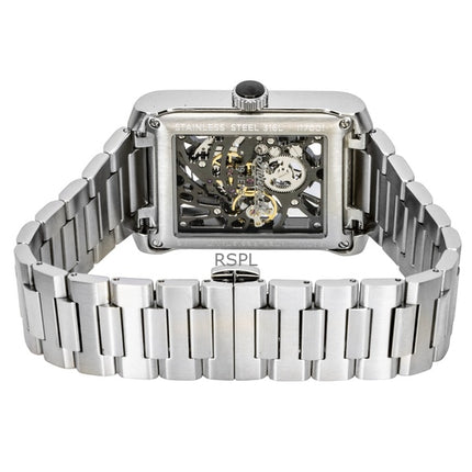 Ingersoll The Spur ruostumattomasta teräksestä valmistettu musta luurankokellotaulu, automaattinen I17001 miesten kello