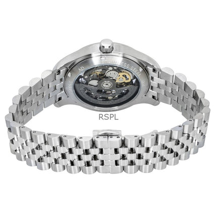 Ingersoll Maverick ruostumattomasta teräksestä valmistettu musta luurankokellotaulu, automaattinen I17403 miesten kello