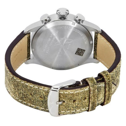 Iron Annie Flight Control Chronograph Nahkahihna Beige Täysi Valoinen Kellotaulu Automaattinen 51865 Miesten kello