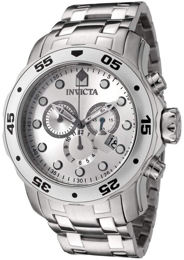 Invicta Pro Diver kvartsi Chronograph Silver Dial INV0071/0071 Miesten kello