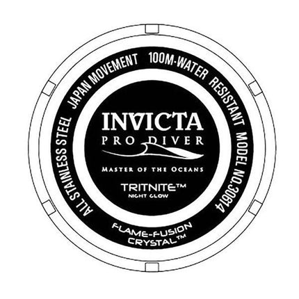 Invicta Pro Diver kultasävyinen ruostumaton teräs, musta kellotaulu kvartsi 30614 100M miesten kello