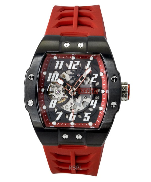Invicta S1 Rally Silicone Strap Black Skeleton Dial Automatic 44891 Men's Watch