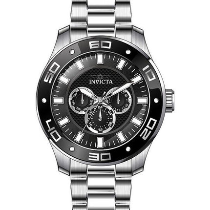 Invicta Pro Diver Scuba GMT ruostumaton teräs musta kellotaulu kvartsi 45756 100M miesten kello