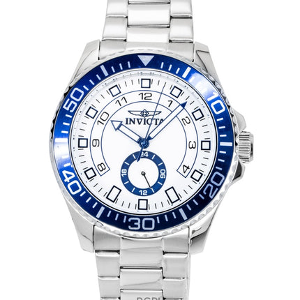 Invicta Pro Diver ruostumattomasta teräksestä valmistettu valkoinen kellotaulu kvartsi 47124 miesten kello