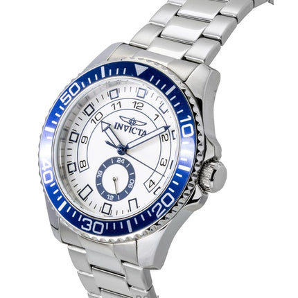 Invicta Pro Diver ruostumattomasta teräksestä valmistettu valkoinen kellotaulu kvartsi 47124 miesten kello