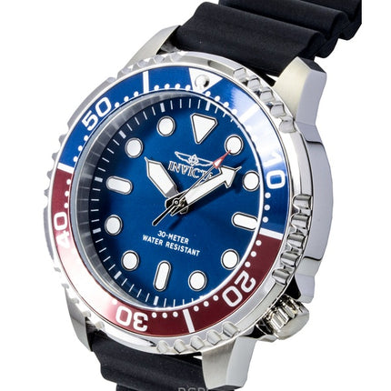 Invicta Pro Diver silikonirannekkeen sininen kellotaulu Pepsi Bezel Quartz 47222 miesten kello