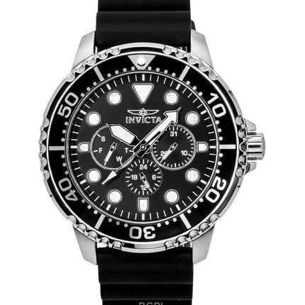Invicta Pro Diver GMT silikonirannekkeen musta kellotaulu kvartsi 47234 miesten kello