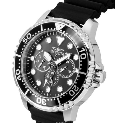 Invicta Pro Diver GMT silikonirannekkeen musta kellotaulu kvartsi 47234 miesten kello