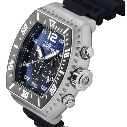 Invicta Pro Diver Zager Chronograph GMT silikonirannekkeen sininen soittaa kvartsi 47281 100M miesten kello