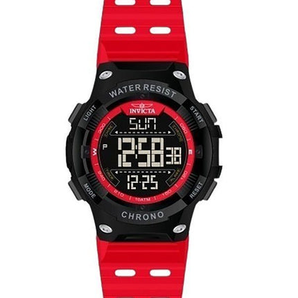 Invicta Racing digitaalinen kronografi polyuretaanihihna musta kellotaulu kvartsi 47528 100M miesten kello