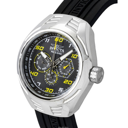 Invicta Racing silikonirannekkeen musta kellotaulu kvartsi 47724 miesten kello