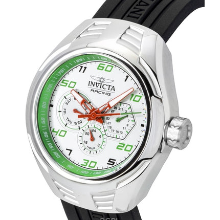 Invicta Racing silikonirannekkeen hopeinen kellotaulu kvartsi 47726 miesten kello