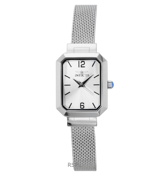 Invicta Angel ruostumattomasta teräksestä hopea kellotaulu kvartsi 48150 naisten kello