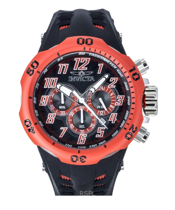 Invicta Venom Hydra GMT Chronograph silikonirannekkeen musta kellotaulu kvartsi 48237 200M miesten kello