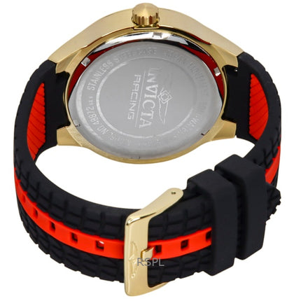 Invicta Racing silikonirannekkeen musta kellotaulu kvartsi 48872 miesten kello