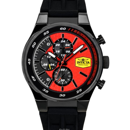 Invicta Racing Chronograph silikonirannekkeen punainen kellotaulu kvartsi 48877 miesten kello