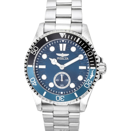 Invicta Pro Diver ruostumattomasta teräksestä valmistettu sininen soittaa Batman Bezel Quartz 49432 100M miesten kello