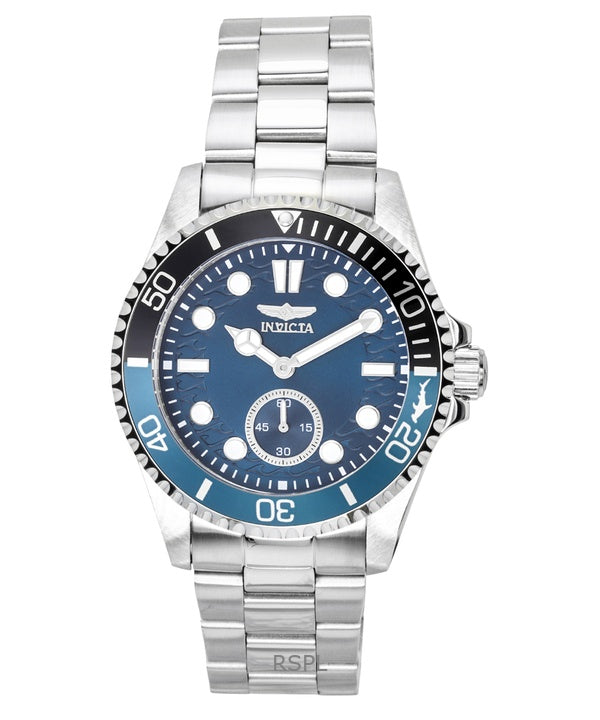 Invicta Pro Diver ruostumattomasta teräksestä valmistettu sininen soittaa Batman Bezel Quartz 49432 100M miesten kello