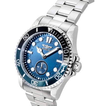 Invicta Pro Diver ruostumattomasta teräksestä valmistettu sininen soittaa Batman Bezel Quartz 49432 100M miesten kello