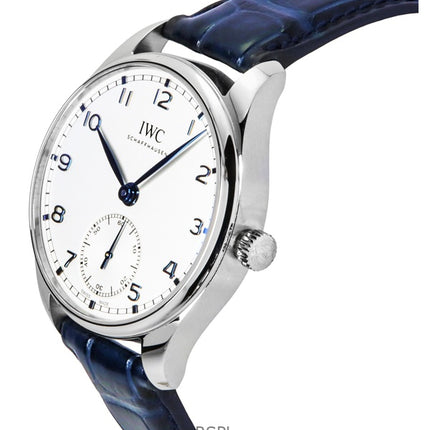 IWC Portugieser nahkaranneke hopeanvärinen kellotaulu automaattinen IW358304 miesten kello