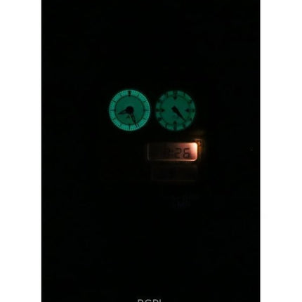 Citizen Analog Digital Dual Time ruostumattomasta teräksestä valmistettu vihreä kellotaulu kvartsi JG2147-85X miesten kello