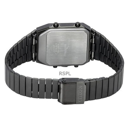 Citizen Analog Digital Dual Time ruostumattomasta teräksestä valmistettu vihreä kellotaulu kvartsi JG2147-85X miesten kello