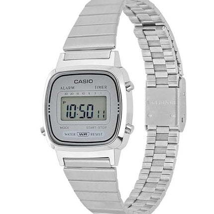 Casio Digital ruostumattomasta teräksestä herätyskello ajastin LA670WA 7DF LA670WA-7 naisten kello